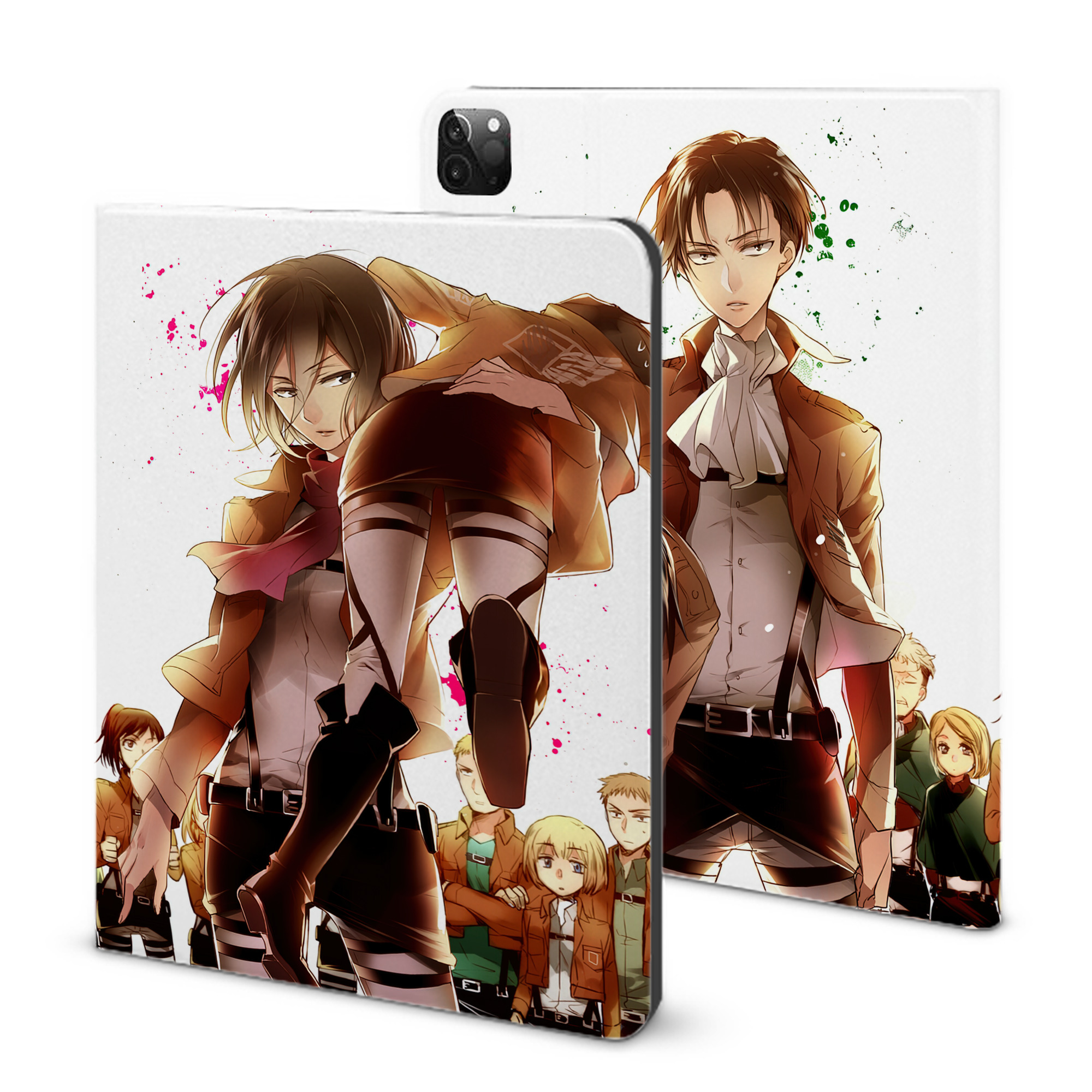 （画像用） 進撃の巨人 Attack on Titan IPadケース ペンホルダー付き ブックスタイルデザイン